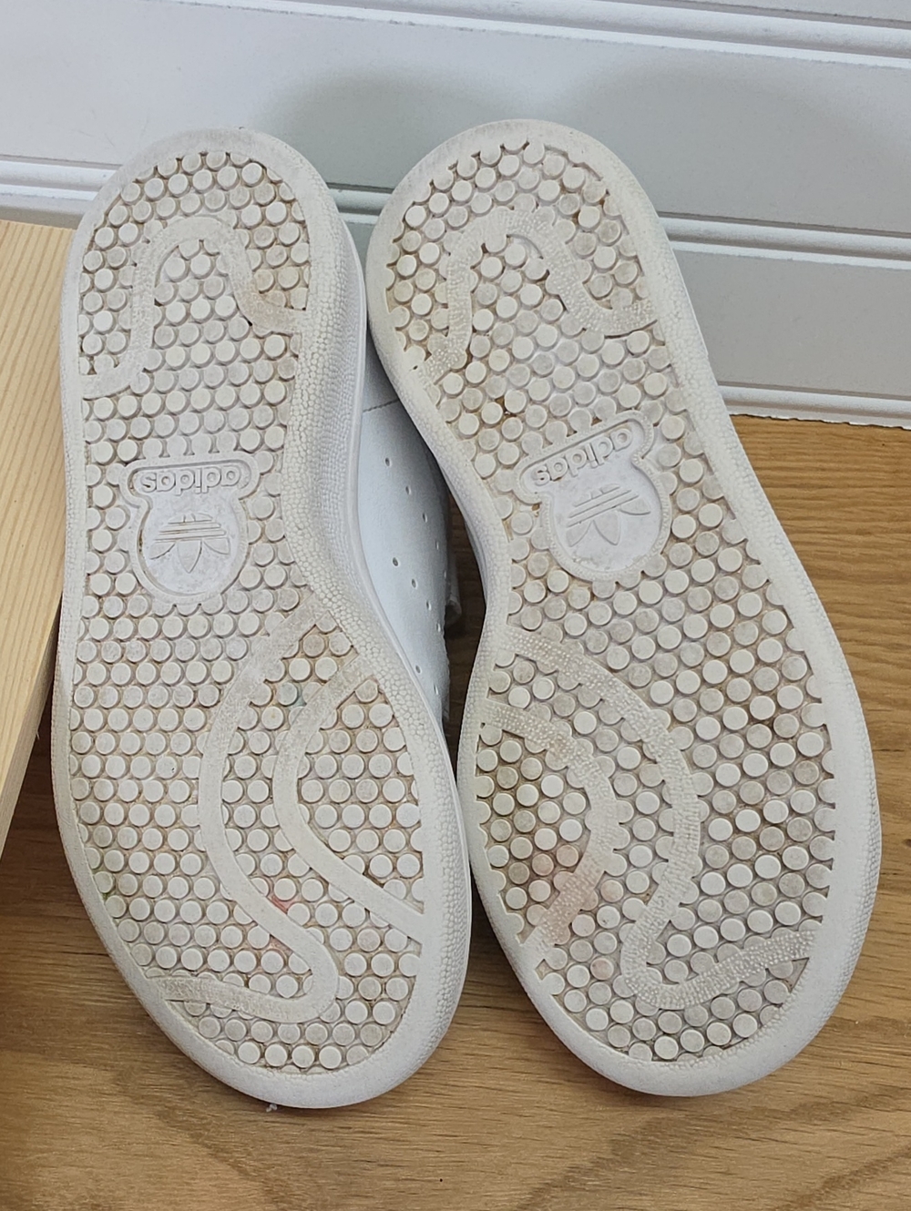 Adidas Stan Smith Kids White & Green Velcro Sneakers Size 11.5 - Picture 4 of 7